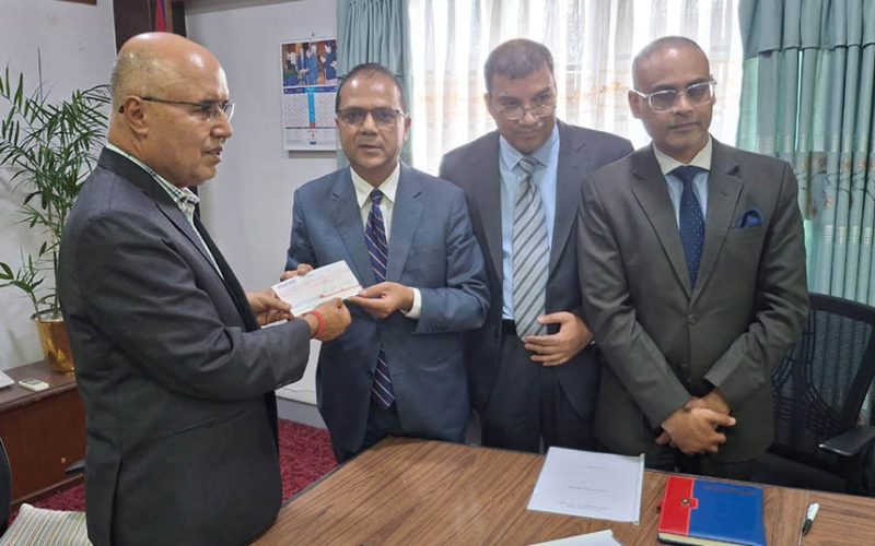 इन्फ्रास्ट्रक्चर बैंकबाट भौतिक पूर्वाधार पुनर्निर्माण कोषमा एक करोड सहयोग