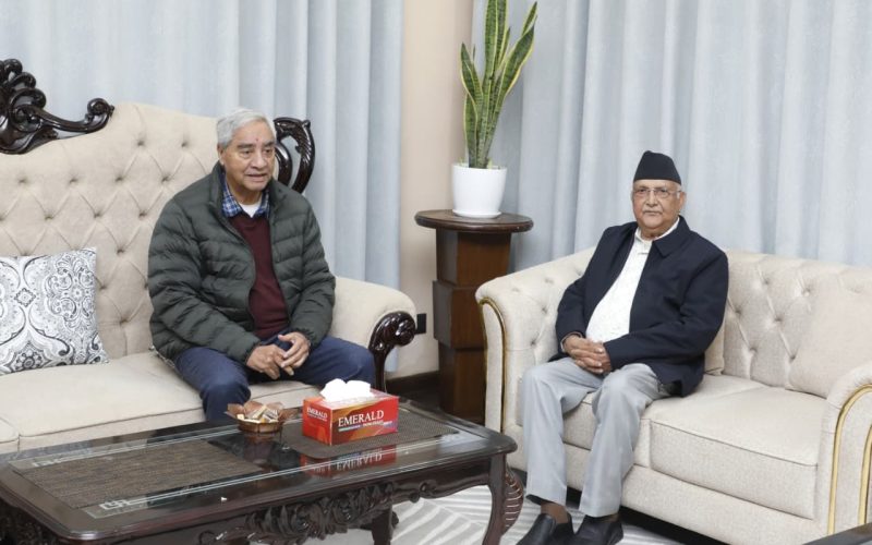 देउवा र ओलीबीच भेटवार्ता