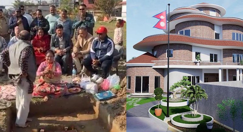 गुण्डुमा ‘ओली कुटी’ को निर्माण सुरु, राधिका शाक्यले गरिन् शिलान्यास